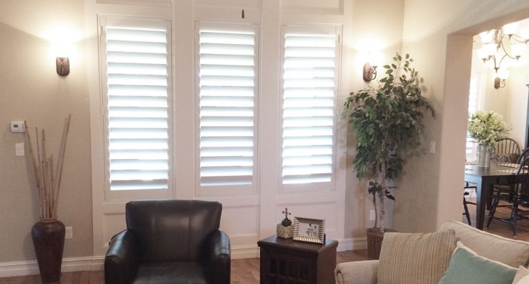 Honolulu family room white shutters